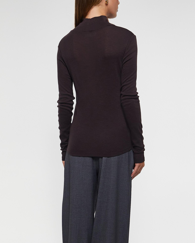 Wakakuu Icons Tröja Turtleneck Merino Wool Mörkbrun M