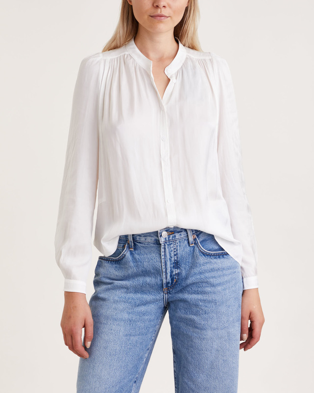 Zadig & Voltaire Blus Tchin Satin Vit S