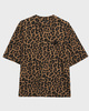 ANINE BING T-Shirt Avi Black and Brown Leopard Leopard M