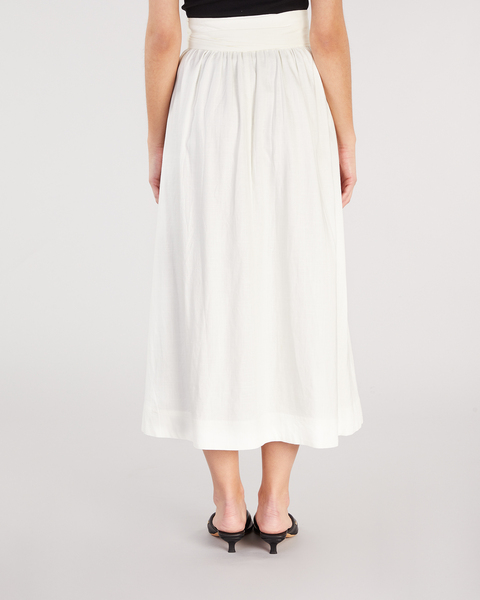 Skirt Linen Wrap White 2