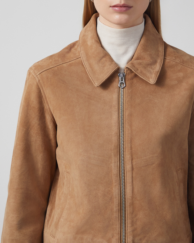 NEUW Jacket Suede Zip Tan M