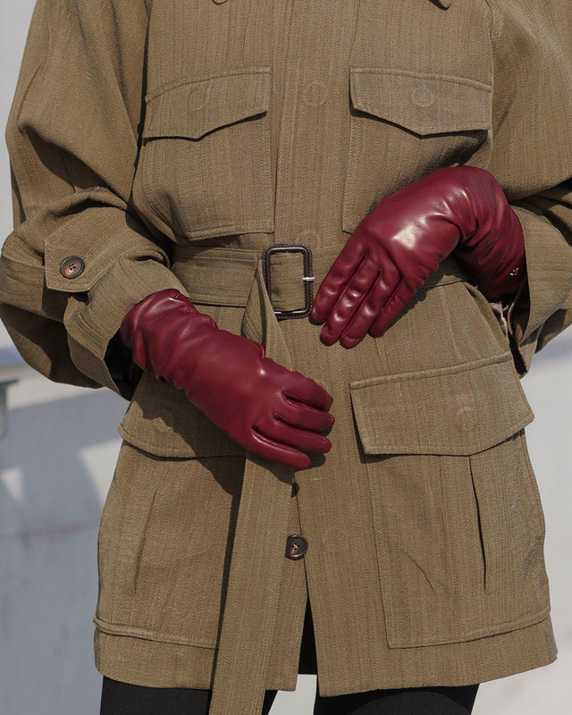 Handsome Stockholm Gloves Essentials Long Vino Vinröd L