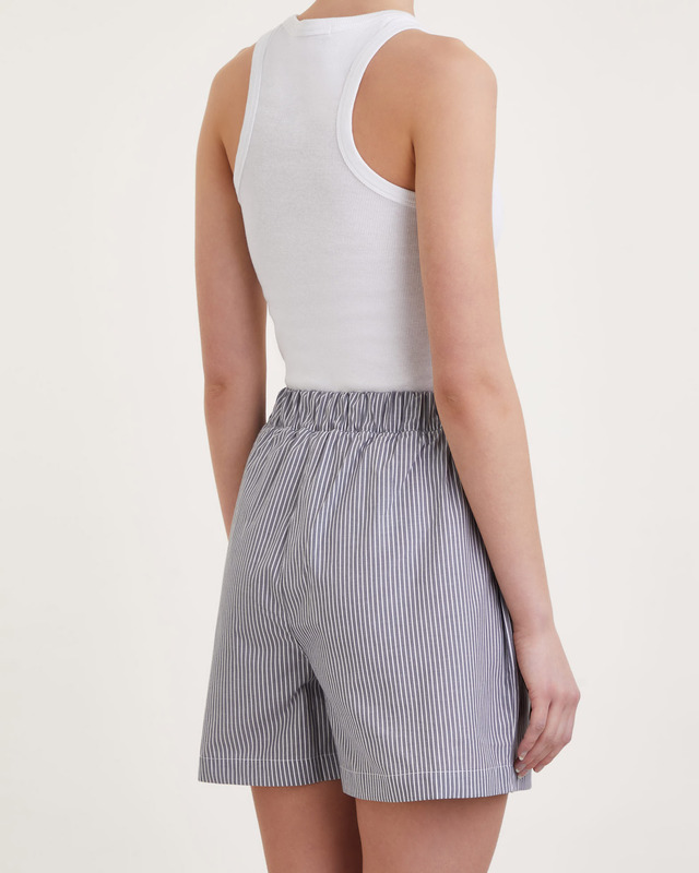 Anine Bing Shorts Liam Boxer Grå/vit XS