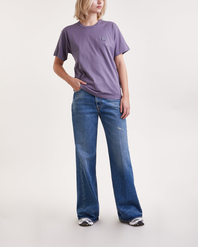 Acne Studios Top T-shirt Face Ljuslila M