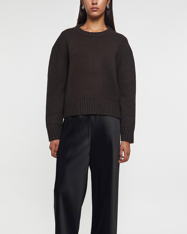 Almada Label  Sweater Cru Crewneck  Chocolate L