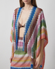 Missoni Poncho Striped Viscose-Blend Fringe Multicolor ONESIZE