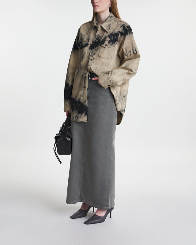 Acne Studios Shirt Denim Relaxed Tie Dye Svart/beige  S