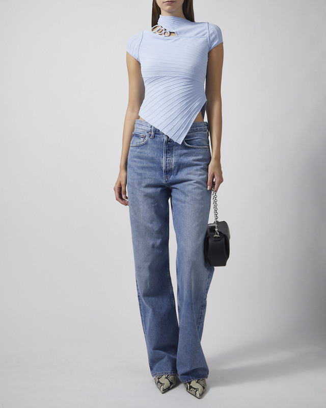 Cult Gaia Top Nessi Light Blue M