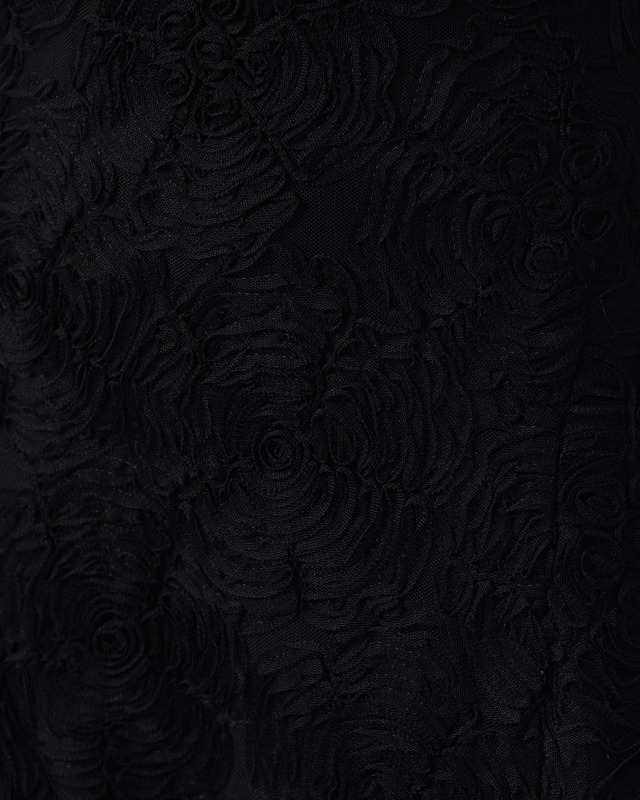 ROTATE Birger Christensen Dress Flower Mesh Maxi  Black 40