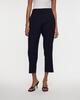 Vince Trousers Linen-Blend Tapered Pull-On Blue L