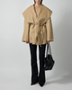 Sportmax Kort kåpe Pure Wool Double Fabric Camel IT 40 (EUR S-M)