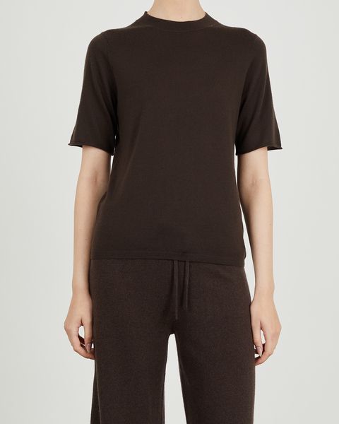Cashmere Top Piper Tee Mocca 1