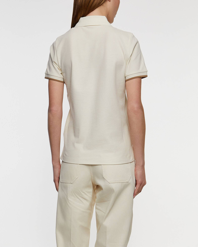 Moncler Topp Polo Collar  Natural M