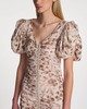 ROTATE Birger Christensen Klänning Midi V-neck leopard Leopard 38