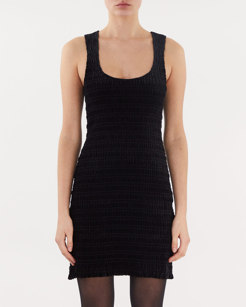 Velvet Smock Mini Dress Svart 1
