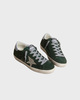 Golden Goose Deluxe Brand Sneakers Super Star Suede Glitter Star Leather Dark Green EUR 38