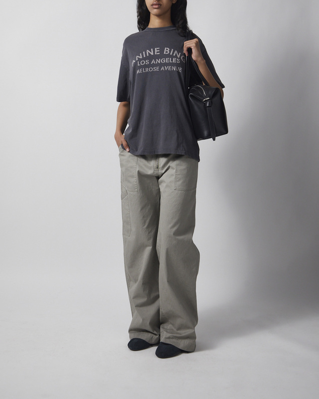 Anine Bing T-shirt Cade Tee Melrose Stencil Black S