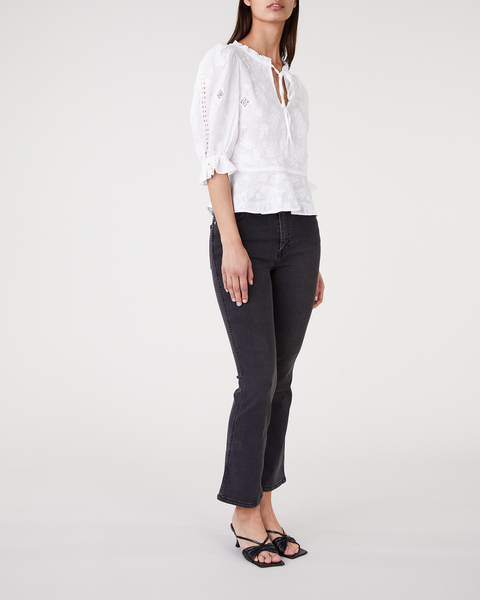 Blouse SS Cssie Tp-Mis Sleeve Vit 2