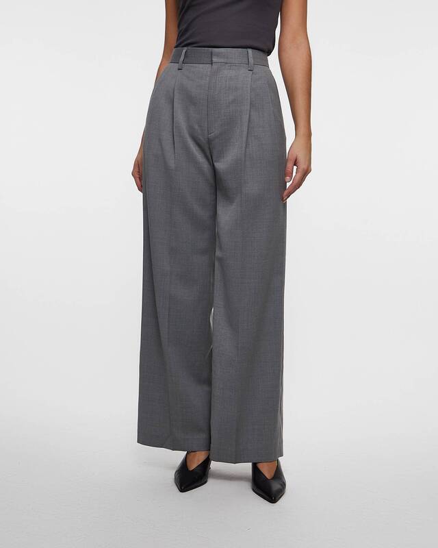 Filippa K Byxor Darcey Wool  Grey melange 34