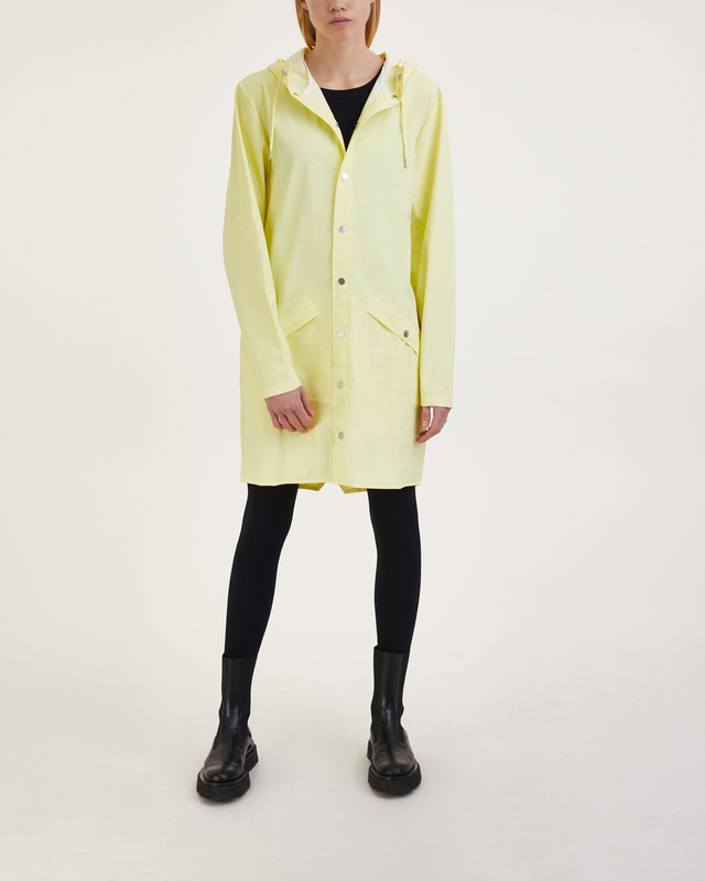 Rains Long Rain Jacket Yellow XL
