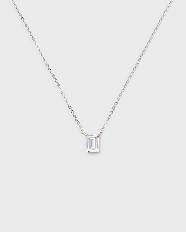 Izabel Display Halsband One Stone Necklace Vit ONESIZE