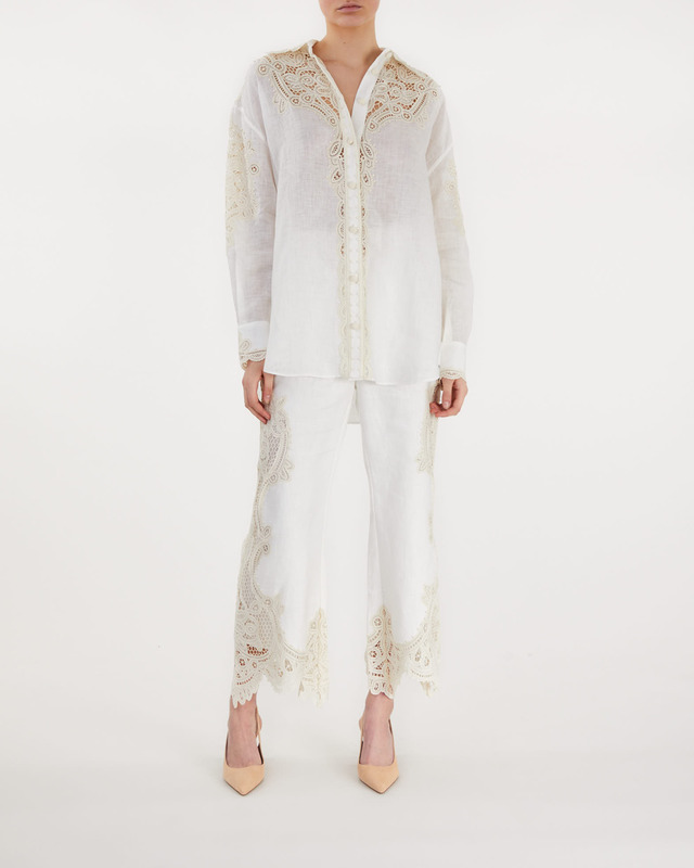 Zimmermann Shirt Laurel Embroidered Ivory cream 2 (M-L)