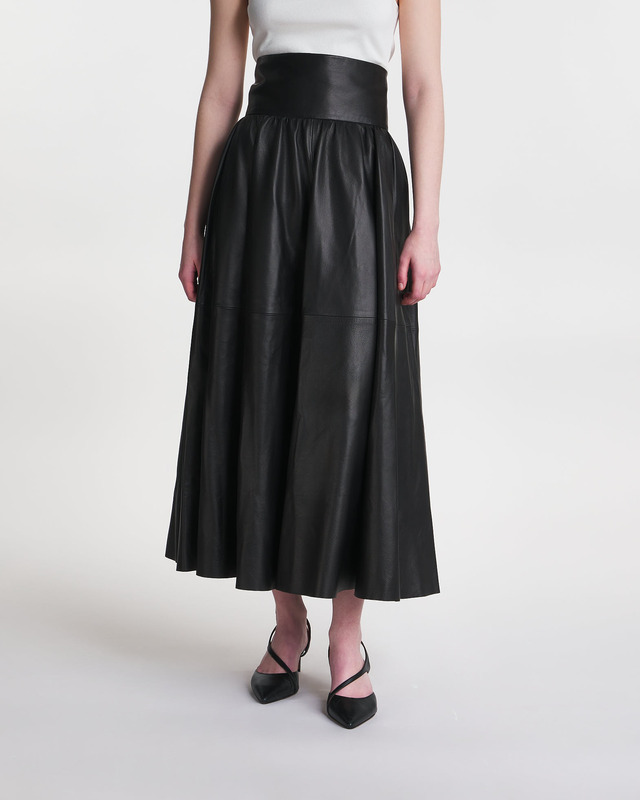 By Malene Birger Skirt Mivilo Leather Black 38