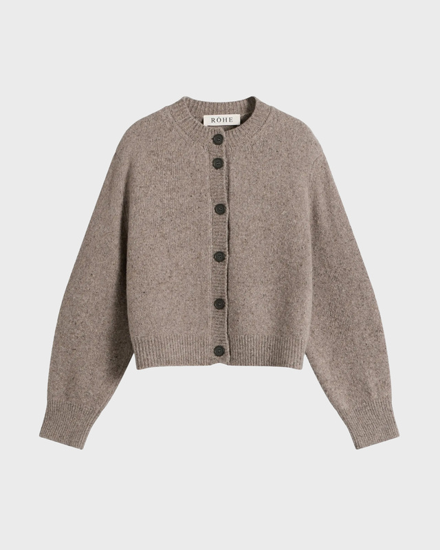 RÓHE Cardigan Statement Mouliné Taupe 40