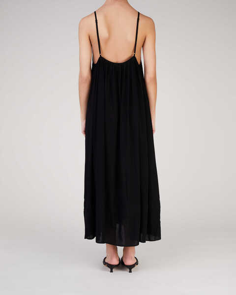 Long Strap Dress Black 2