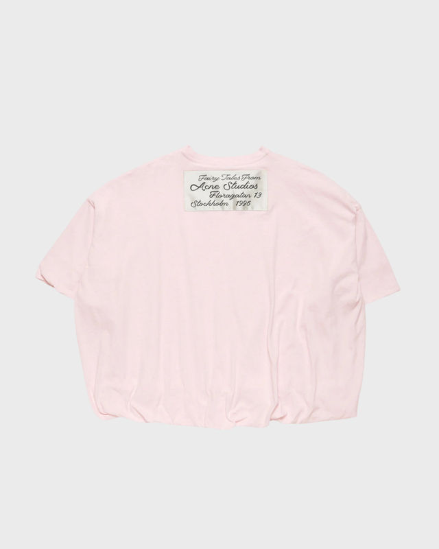 Acne Studios T-skjorte Logo Gathered Light pink XS