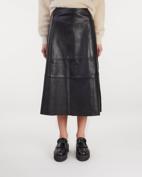 Skirt Maxi Celina leather  Svart 1