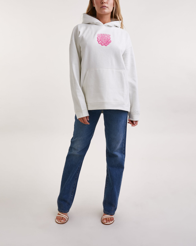 GANNI Hoodie Isoli Flower Oversized Egret S-M