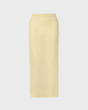 Malina Skjørt Fannie Pointelle Knitted Maxi Light Yellow XL