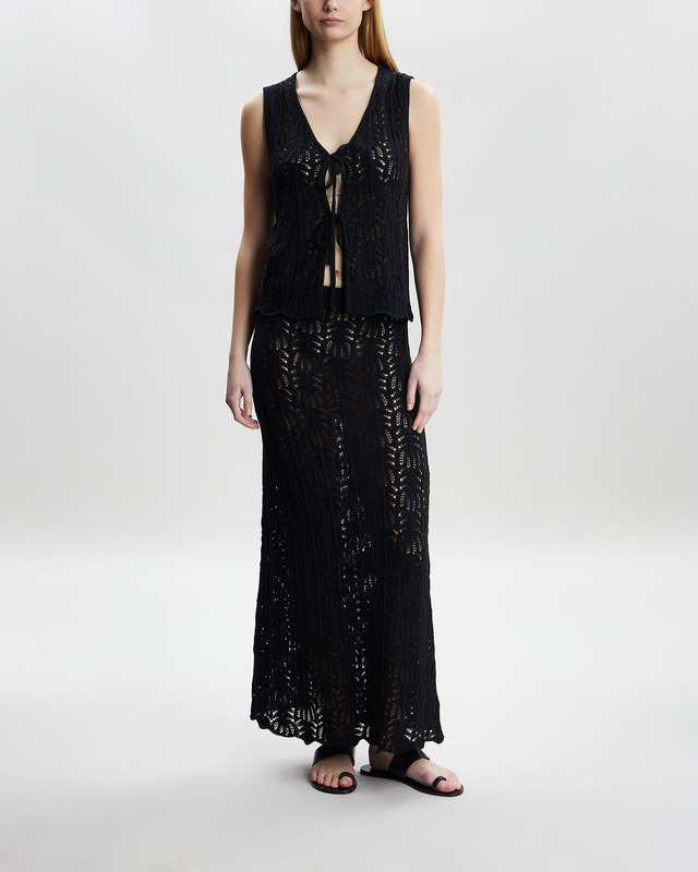 The Garment Vest Egypt Crochet Svart UK 6 (EUR 34)