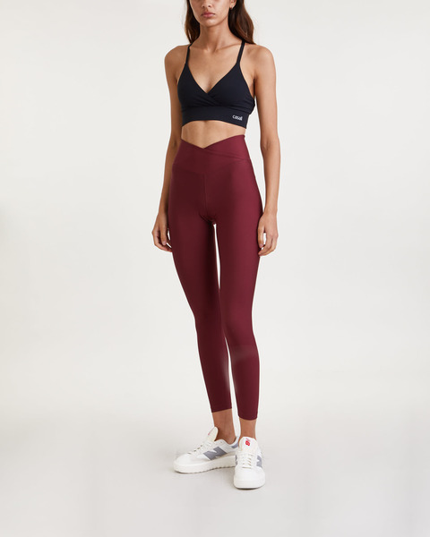Tights Overlap High Waist Röd 2
