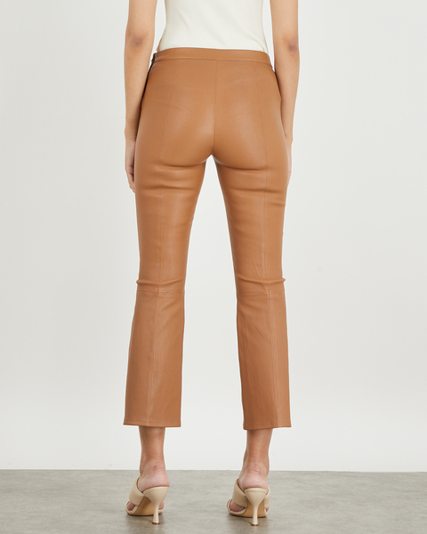 Leather Trousers Tyson Crop Flare Latte 2