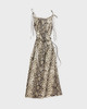 Acne Studios Klänning Satin Snake Print Brun 38