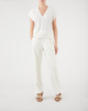 Wakakuu Icons Knitted V-Neck Top Offwhite XS