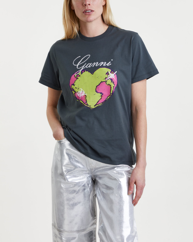 Bright White White Basic Jersey Duckie Relaxed T-shirt | GANNI