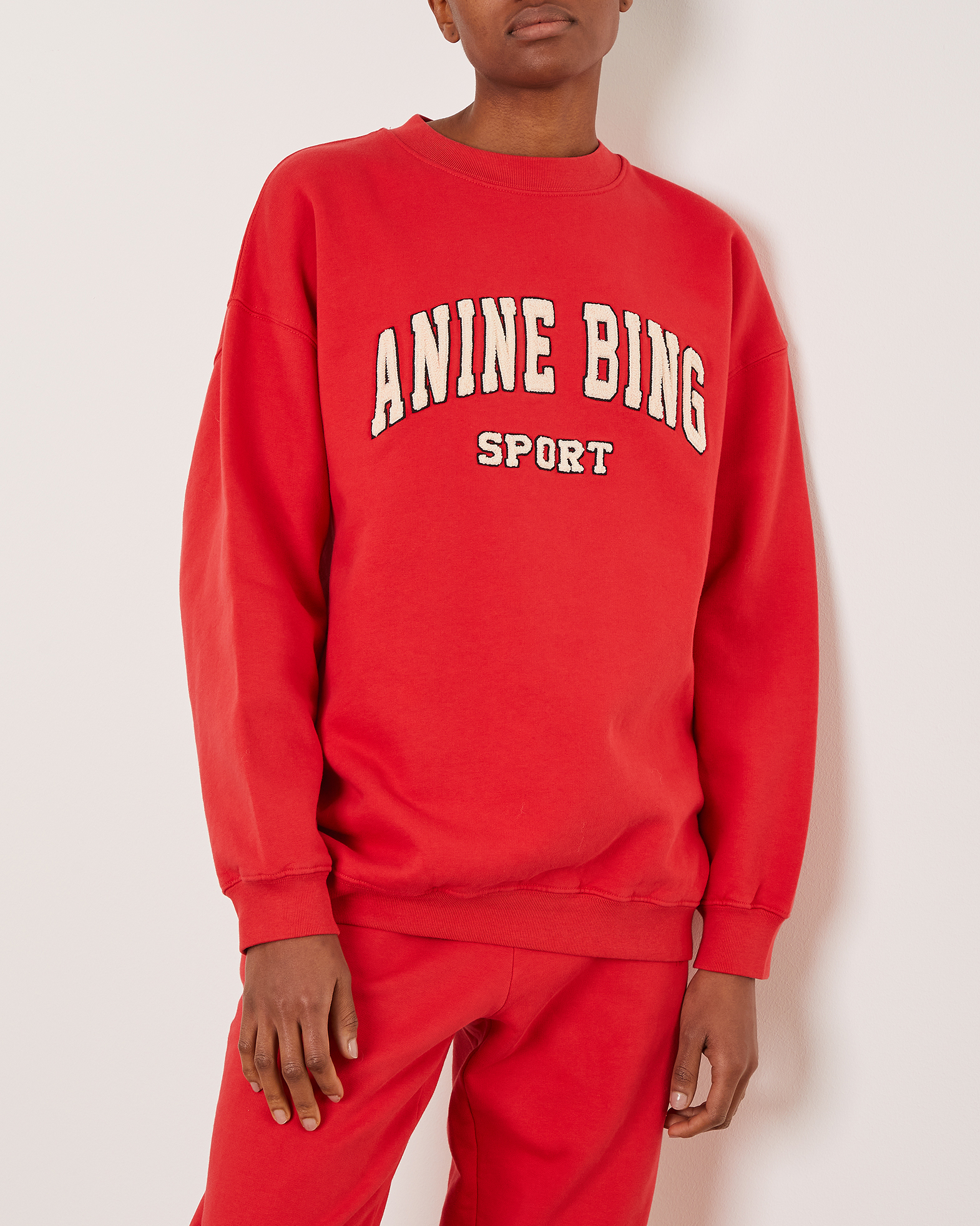 red orange sweatshirt