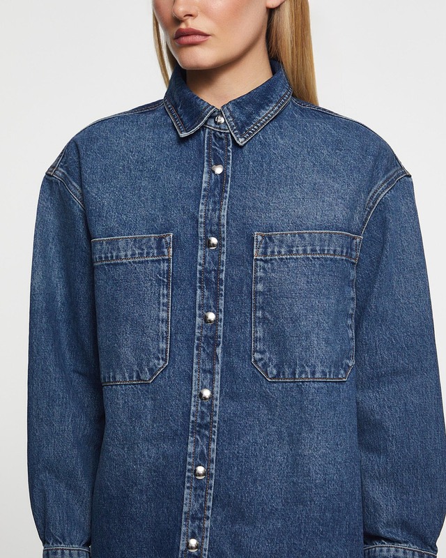 ANINE BING Skjorta Dante Denim Blå XS