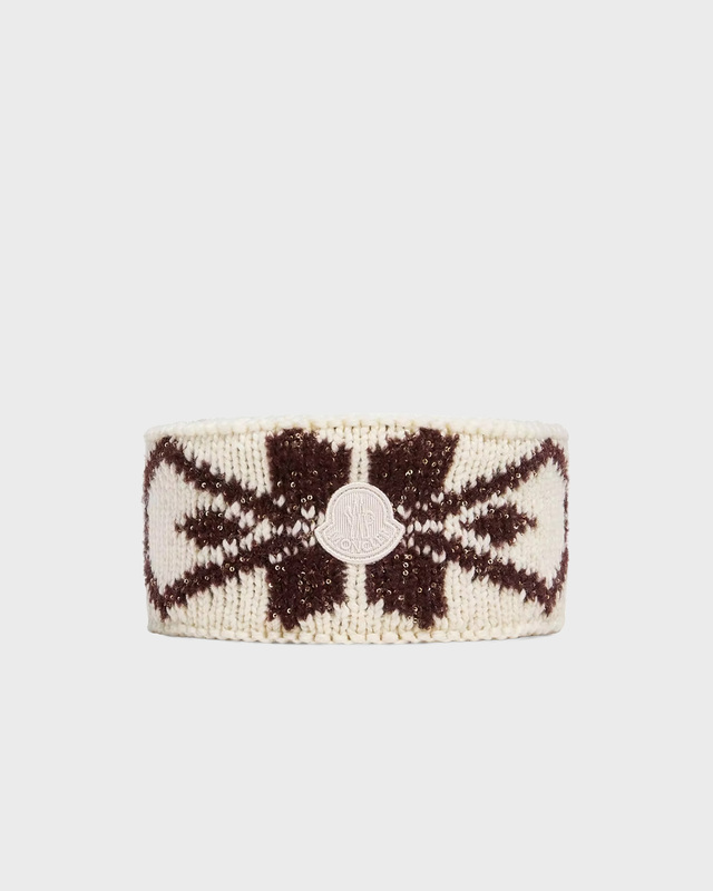 Moncler Pannebånd Jacquard Knit Brown ONESIZE