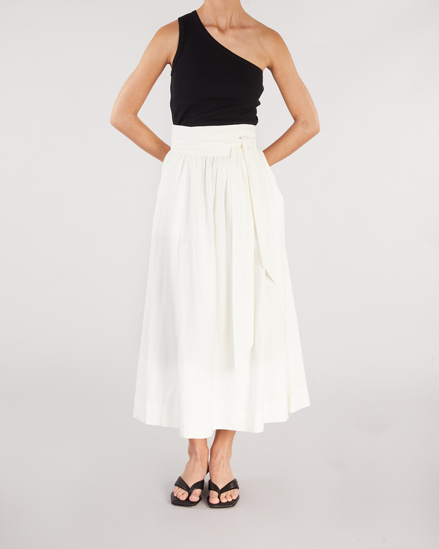 Wakakuu Icons Skirt Linen Wrap White L
