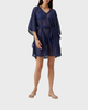 Melissa Odabash Kaftan Petra  Marinblå ONESIZE