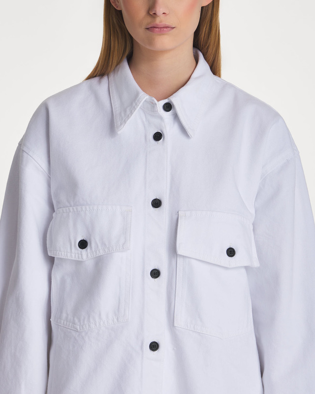 KHAITE Shirt Mahmet Top Denim White S