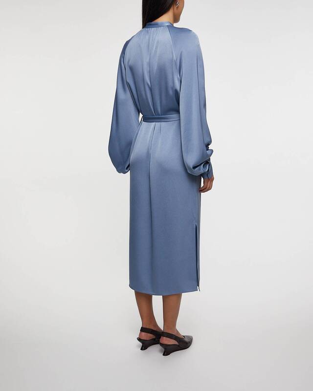 Filippa K Klänning Belted Long Sleeve  Blå 42