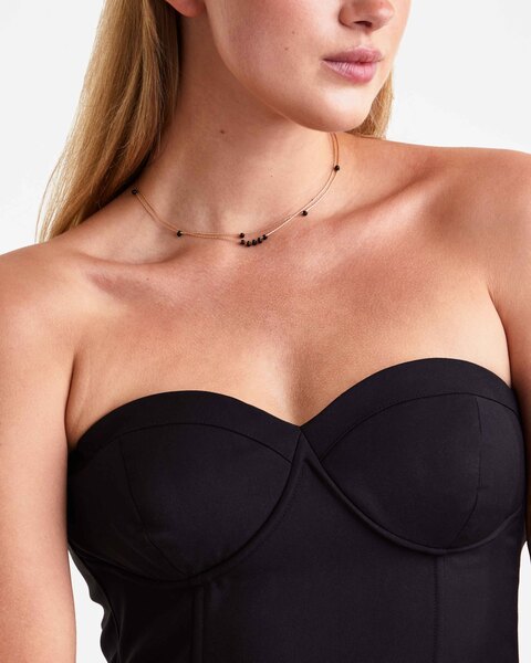 Duo Necklace Guld/svart ONESIZE 2