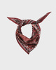 Acne Studios Skjerf Bandana Checkered Silk Burgundy ONESIZE