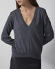 Wakakuu Icons Sweater Angler Merino Wool V-Neck Grey XL
