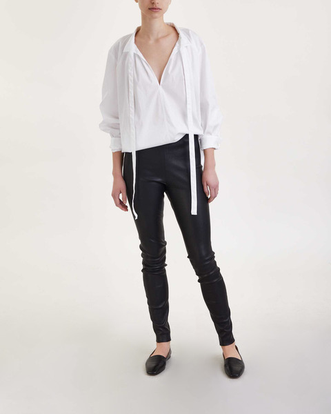 Blus Orton Poplin vit 2